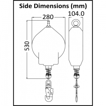 Dimensioni Anticaduta carico 400kg