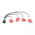 Connettore Socapex, uscita 4 prese 400V 16A 3P + T