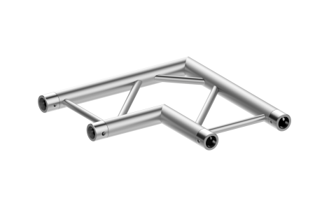 Flat corner 22 cm section with bushing connection