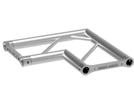 Flat corner 25 section with aluminium plate connection (horizontal)