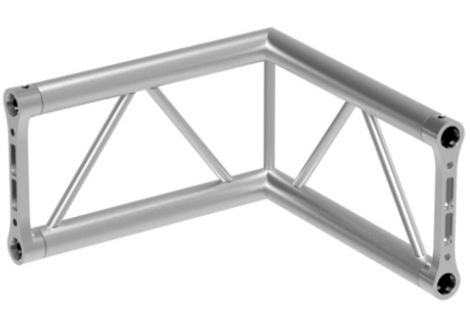 Flat corner 25 section with aluminium plate connection