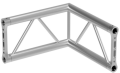 Flat corner 25 section with aluminium plate connection (vertical)