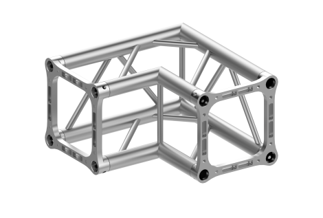 Square corner 25 section with aluminium plate connection