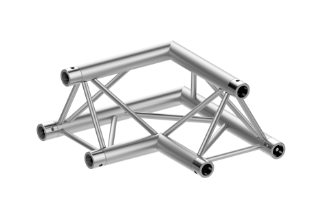 Triangular corner 22 cm section with bushing connection 