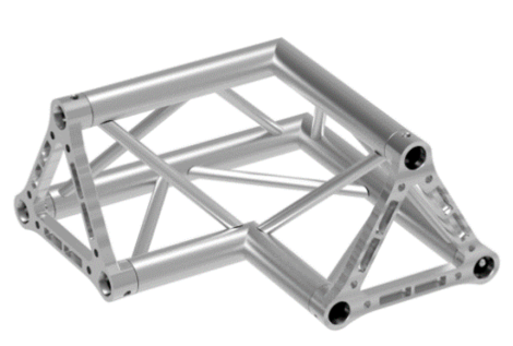 Triangular corner 25 section with aluminium plate connection