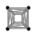 Square truss 29 cm section with bushing connection