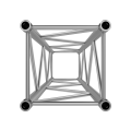 Square truss 40 cm section with bushing connection