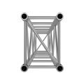 Rectangular truss 29x40 cm section with bushing connection