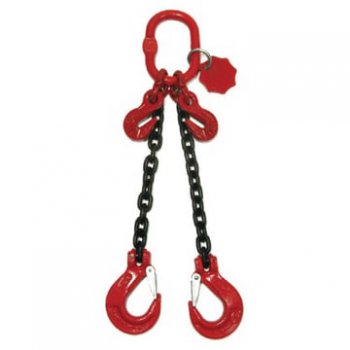 Adjustable chains with 2 arms, shortening hook