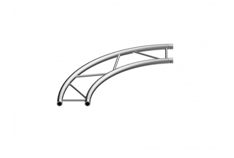 Flat circular truss 29 cm section with bushing connection