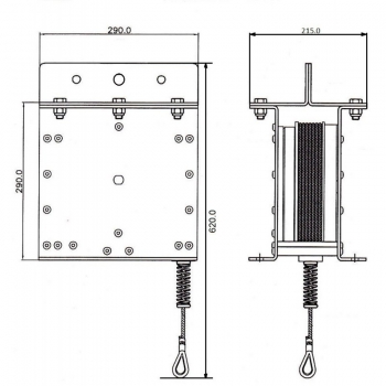 Dimensions Load Arrester capacity 100kg