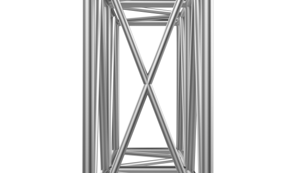 Rectangular truss 67x106 section with aluminium fork connection