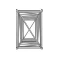 Rectangular truss 52x76 section with aluminium fork connection